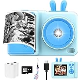 YINOCHE Kids Camera Instant Print, Camera for Kids with Printable Photos, Toddler Camera Toys for Children Ages 3-14, Digital Camera Birthday Gifts for Girls (Blue)
