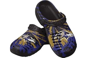 FOCO Mens NFL Team Logo Tie-dye Garden Water Sandals Shoes Slipper Clogs with Strap