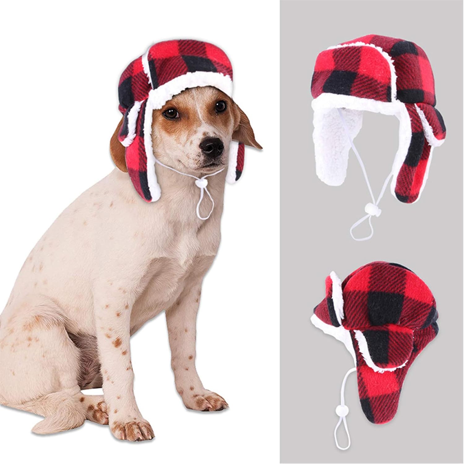 SEIS Christmas Dog Trooper Hat with Earmuffs Winter Adjustable Pet