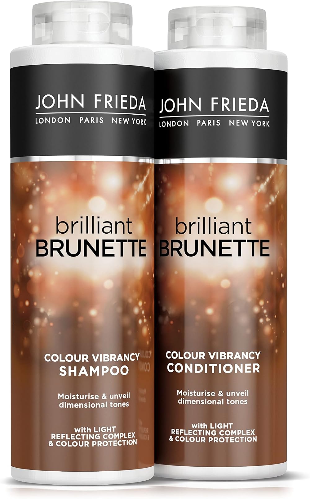 John Frieda Brilliant Brunette Colour Vibrancy Duo 2 x 500ml Shampoo &