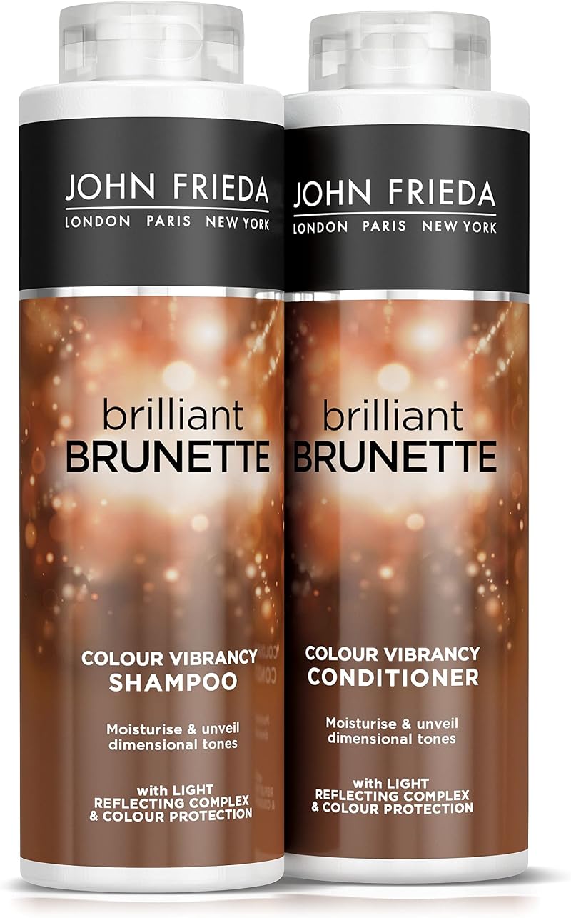 John Frieda Brilliant Brunette Colour Vibrancy Duo 2 x 500ml Shampoo &