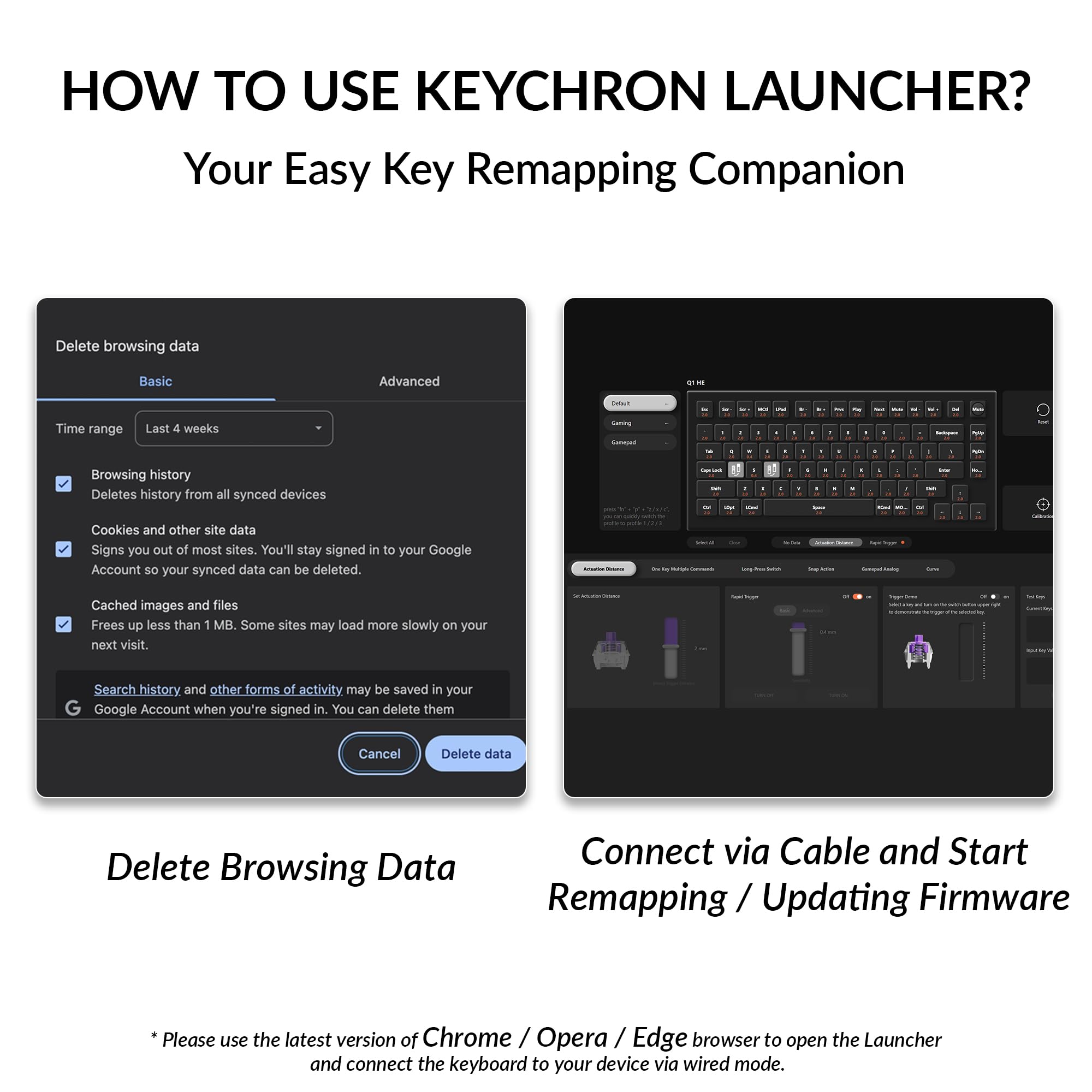 Keychron Q1 HE Wireless Custom Mechanical Keyboard with Hall Effect Gateron Double-Rail Magnetic Switch Rapid Trigger, QMK 2.4 GHz Bluetooth 5.2 RGB Compatible with Mac Windows Linux (Hot-swappable)