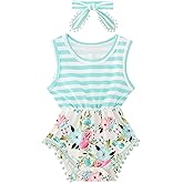 Ahegao 0-24 Months Baby Floral Romper Toddlers Outfits Infant Playsuits + Headband Jumpsuit