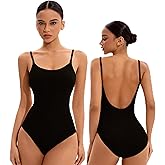 Women's Ballet Backless Neck Tank Leotard, Dance Camisole Leotard with Adjustable Straps for Gymnastics Bodysuit Yoga