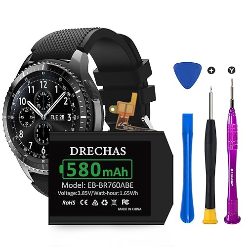 580mAh]Battery for Samsung Gear S3 Frontier SM-R760, 2025 New