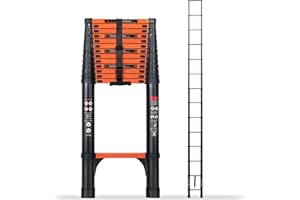 SINMEIRUN 20.3FT Telescoping Ladder, Portable Extension Folding Ladder, Multi-Purpose Compact Ladder for Household or Outdoor Work, 330lbs Max Capacity