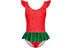 Vieille Toddler Little Girls One Piece Swimsuits Ruffles Bathing Suits Mermaid Dinosaur Swimwear 2-7T