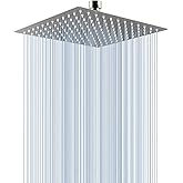 Voolan Rain Shower head, High Pressure Shower Head Made of 304 Stainless Steel, Relaxed Shower Experience Even at Low Water Flow and Pressure (10" Brushed Nickel)