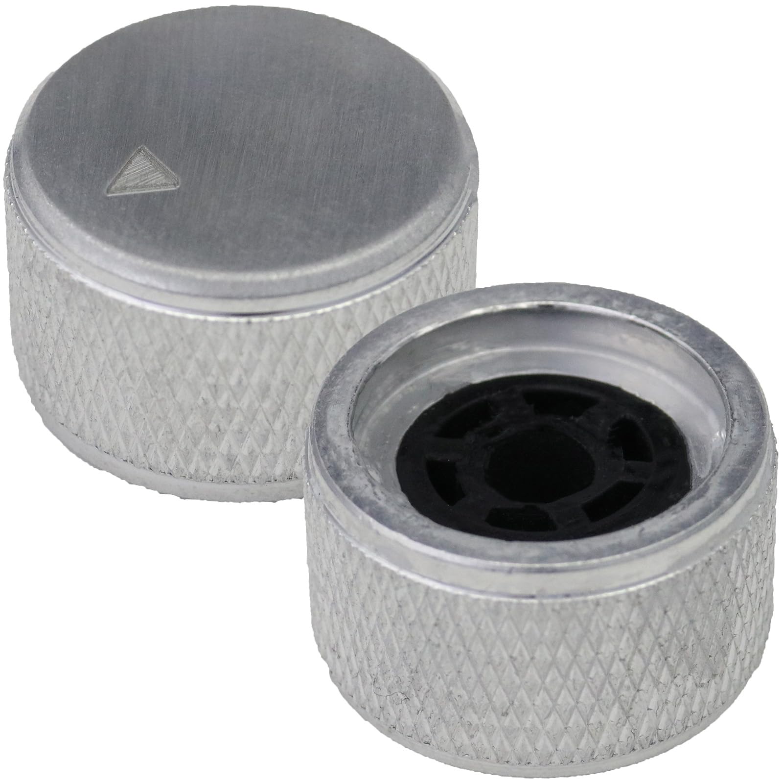 5.8mm Round Hole Large 25mm Knurled Aluminium Control Knob For Audio amplifier Pack of 2