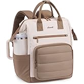 LOVEVOOK Puffer Laptop Backpack for Women, 15.6 Inch Work Backpack purse for Nurse Teacher, College Back to School Bookbag for Teen Girls, Personal Item Travel Bag Computer Daypack for Daily Commute