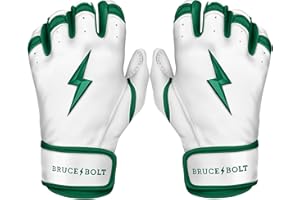 BRUCE BOLT Chrome Series Short Cuff Batting Gloves - Multiple Colors - Adult & Youth Sizes