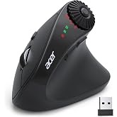 Acer Ergonomic Mouse Wireless with Side Scroll, Bluetooth Mouse for Laptop | 4000 DPI Office Vertical Computer Mouse (BT5.2+2.4GHz) for Small to Medium Sized Hands, Ergo Mouse with, 58&deg; Tilt, 8 Buttons