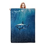 White Shark Blanket Gifts for Women Girls Adults