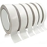 6 Roll 3 Sizes Double Sided Tape for Clothes, Hemming, Scrapbook Supplies | Tear-by-Hand Heavy Duty Multi-Size Fabric Tape, D