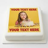 Goggly 7.5,7,6,5,4 Inch Pre Cut Multi Size Square Personalised Cake Topper view 2