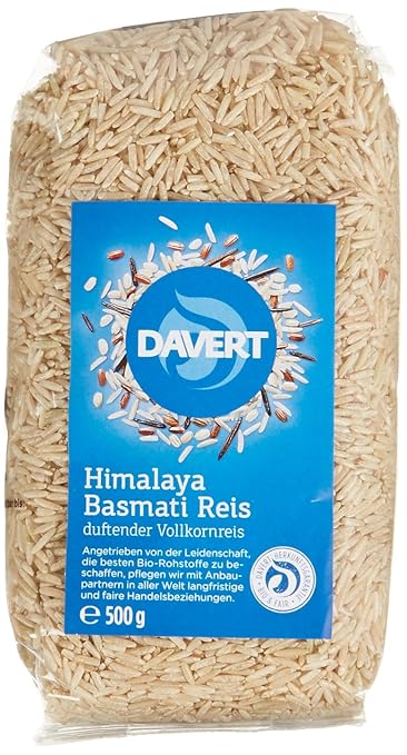 Davert Himalaya Basmati Reis braun, 4er Pack (4 x 500 g) - Bio