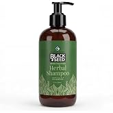 Amazing Herbs Black Seed Invigorating Herbal Shampoo for Men &amp; Women - 8 oz | Black Seed and Peppermint Oil