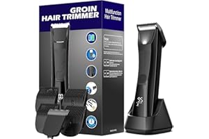 CHLANT Body Hair Trimmer for Men Pubic Hair Trimmer, Waterproof Cordless Ball Groin Trimme Men with Ceramic Blade, Rechargeable Body Shaver Groomer with Standing Recharge Dock