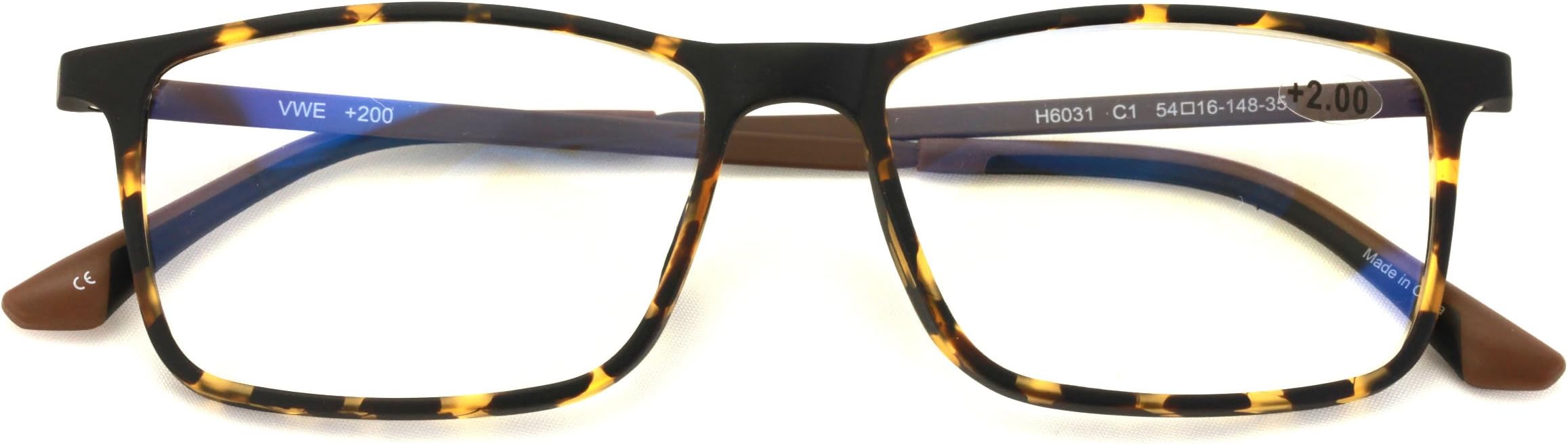 TR90 /w Flexible Titanium B Rectangle Reading Glasses - AR Anti-Reflective Coating - Computer