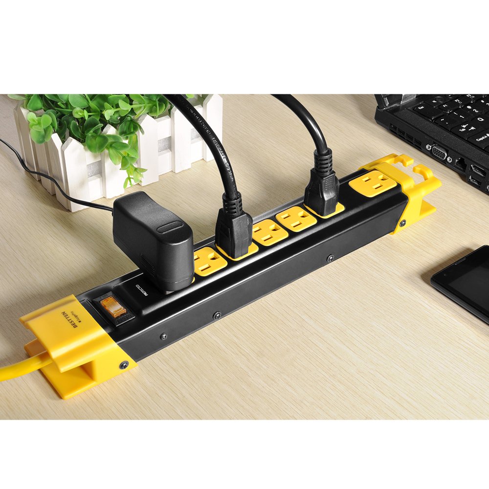 Bestten 7 Outlet Heavy Duty Metal Surge Protector Power Strip with Cord eBay