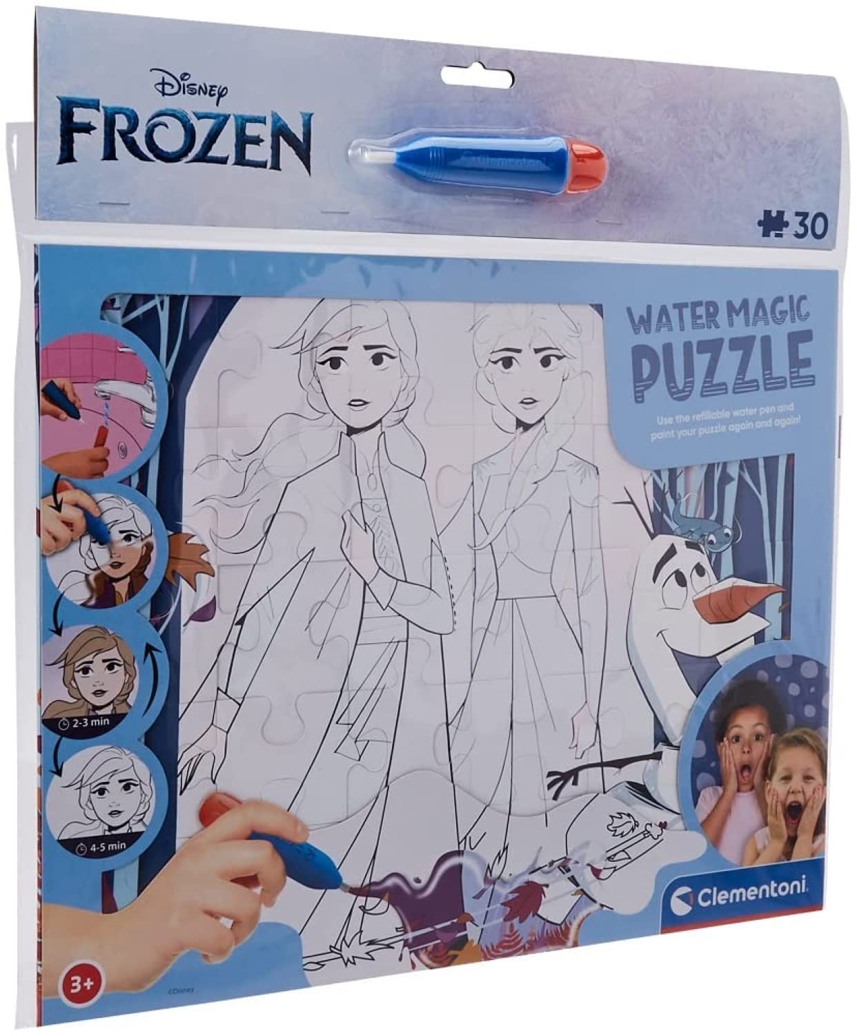 Clementoni 22705 Frozen 2 Water Reveal Disney 2-30 Pieces-Jigsaw Puzzle for Kids Age 3, Multicoloured