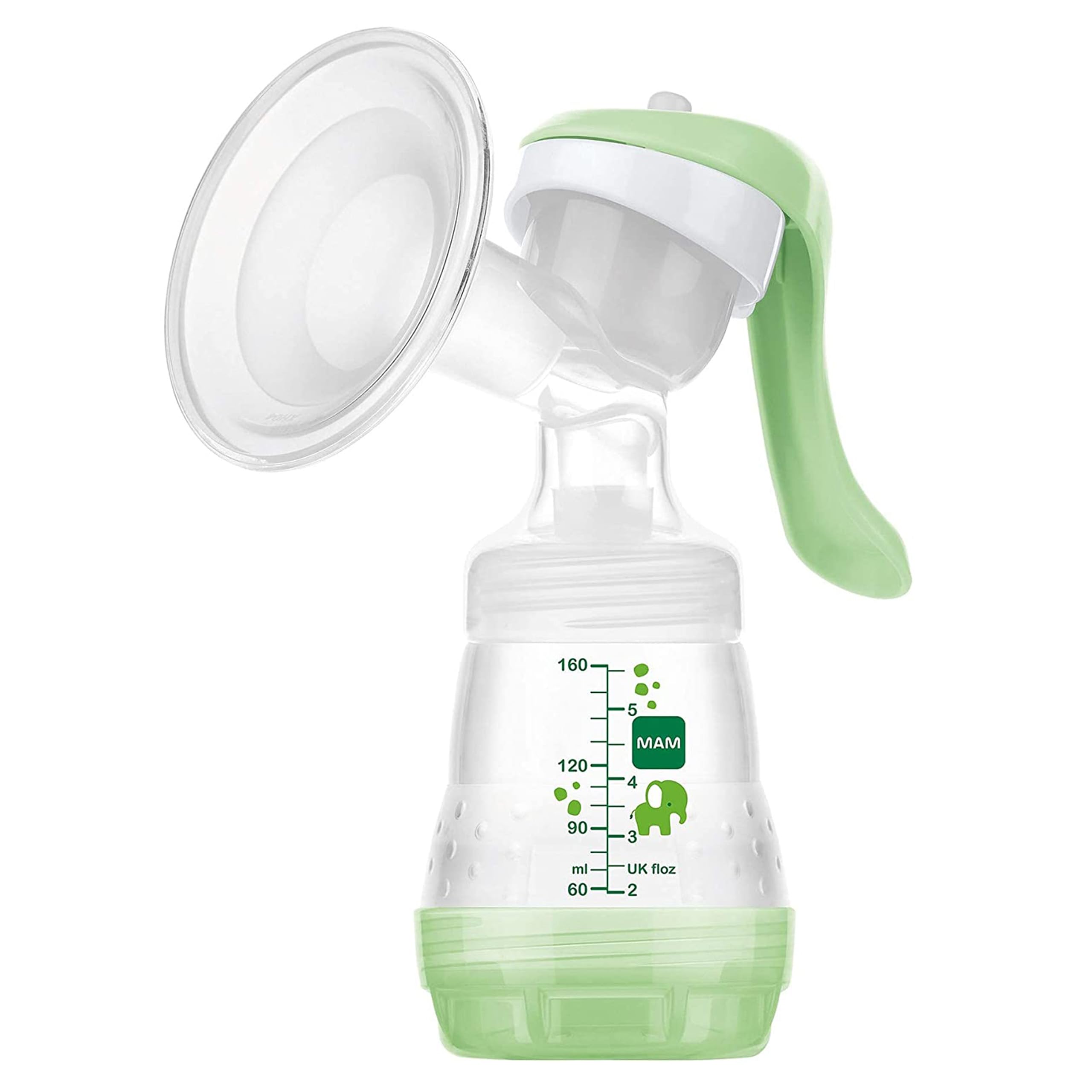 MAM Manual Breast Pump | One Size Fits All Funnel | Quiet and Easy Pumping | Newborn Essentials for Baby Feeding | Various Designs
