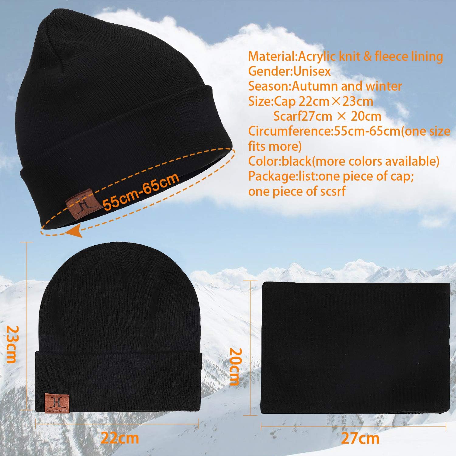 Winter Men Beanie Hat, Scarf, Touch Screen Gloves, 3 Pieces Winter Warm Clothing Set For Men, Black, One Size at  Men’s Clothing store