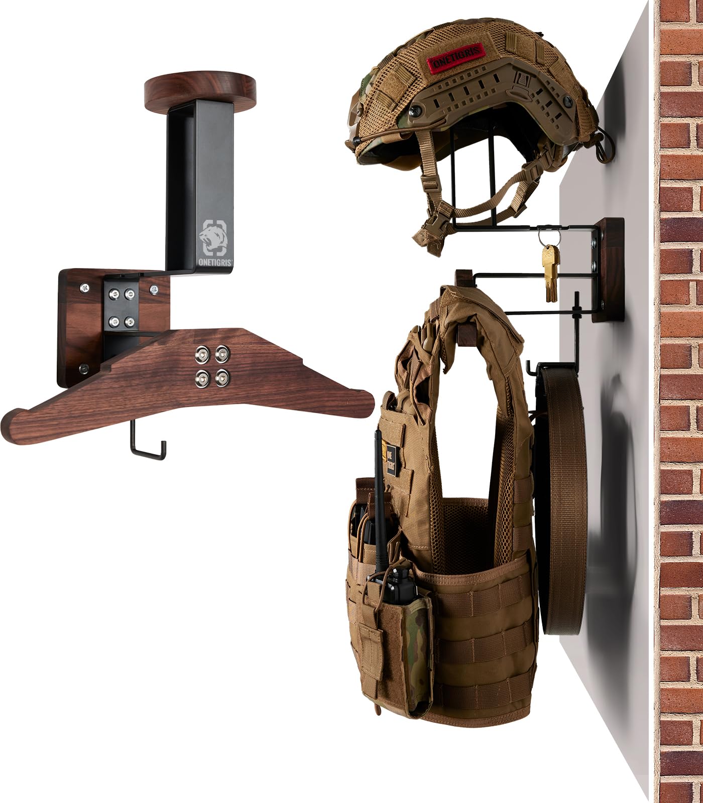 Battle Jacket Rack OneTigris Tactical Gear Wall Mount, Motorcycle Helmet Holder Wall Mount ...