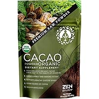 Cacao Powder Organic - 1 Pound - Unsweetened Premium Grade Superfood (Raw) - USDA & Vegan Certified - Perfect for Keto, Break