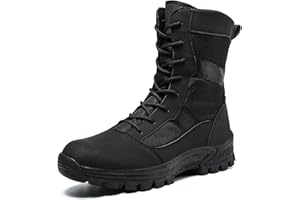 CHUUMEE Tactical Military Boots for Men Comfort Combat Boots Lightweight High Top Hiking Boots with Soft Out-sole Thicker Hee