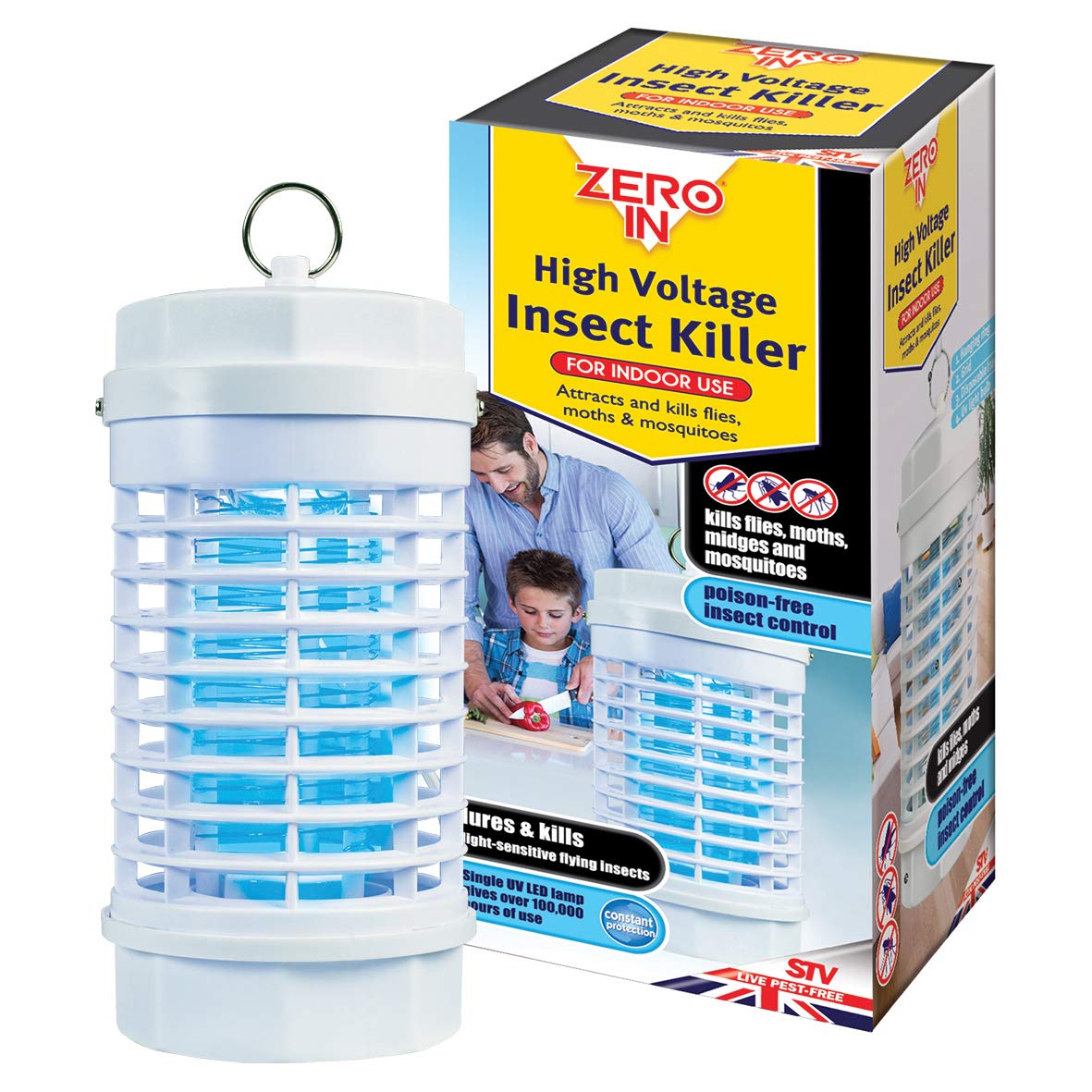 Zero In High Voltage Insect Killer (PoisonFree Bug Zapper, UV Light