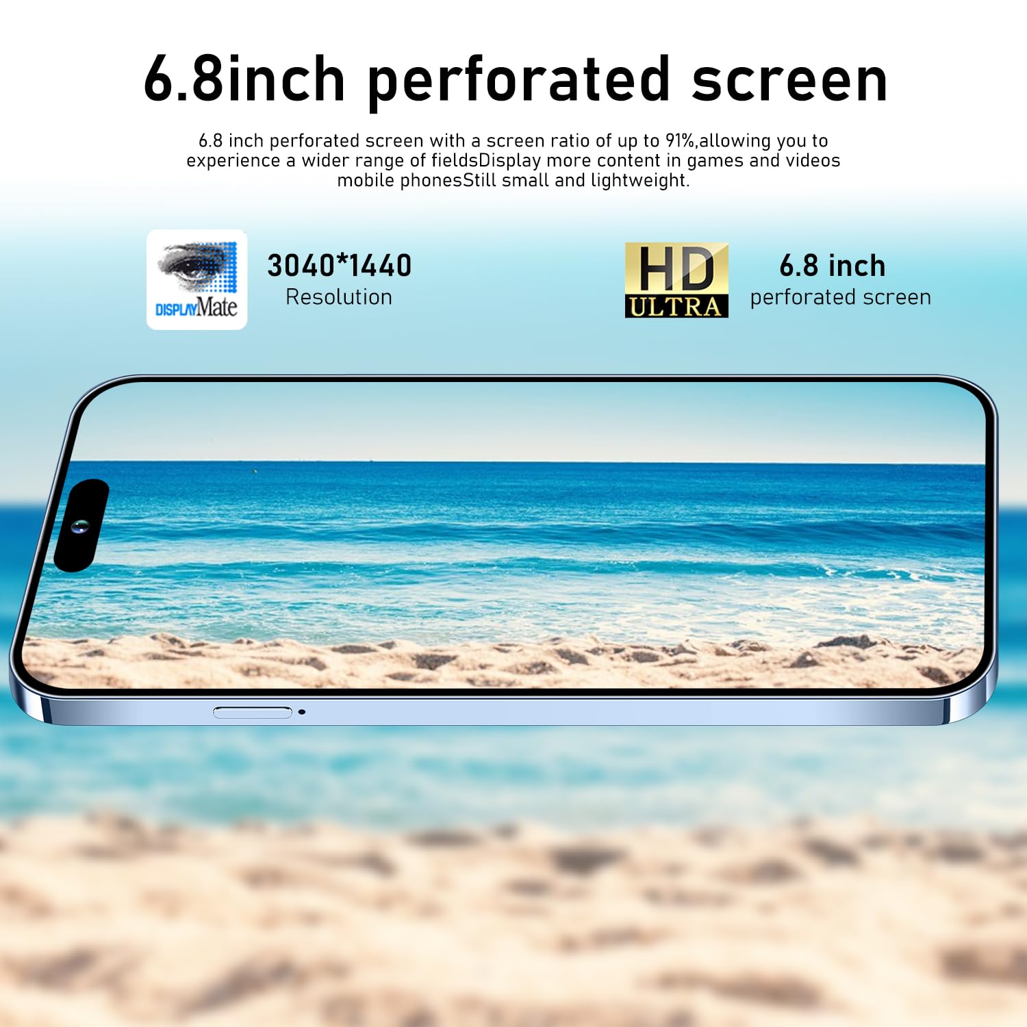 I14 Pro Max Unlocked Smartphone, 6+256GB, Android 13.0 Unlocked Cell Phones, 6.82