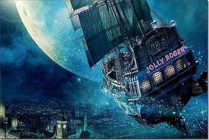 Amazon Com Lihuaiart Peter Pan Pirate Ship Wall Art Home