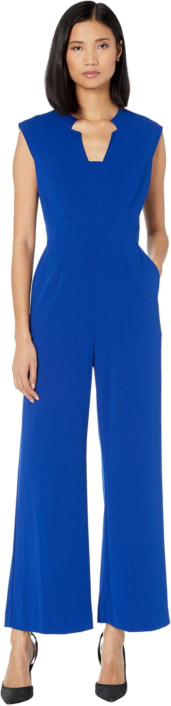 tahari jumpsuit blue