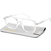 FEISEDY Vintage Aviator Blue Light Glasses for Women Men B0358 | Trendy Retro Computer Glasses,Anti Blue Light,Fashion Eyewear Frame