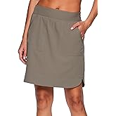 RBX Active Longer Length Skort for Women, Quick Drying Woven Pickleball Golf Skort with Pockets for Tennis, Hiking, Running
