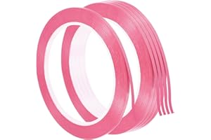 PATIKIL 1/8" Whiteboard Tape, 5 Pack Thin Dry Erase Tape for Graphic Chart Marking DIY Art, Pink