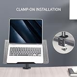 VIVO STAND-V001L Single Laptop Desk Mount Fully Adjustable with C Clamp view 8