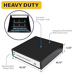 HK SYSTEMS 16inch Heavy Duty Manual Push-Open Cash