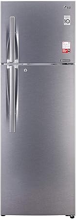 LG 335 L 2 Star Smart Inverter Frost-Free Double Door Refrigerator (GL-T372JDSY, Convertible, Dazzle Steel)