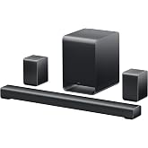 TCL S65K S Series 5.1 Channel Soundbar System with Dolby Atmos, DTS:X, Wireless Subwoofer, Wireless Surround Speakers, Bluetooth Music Streaming, and AI Sonic Auto Room Calibration