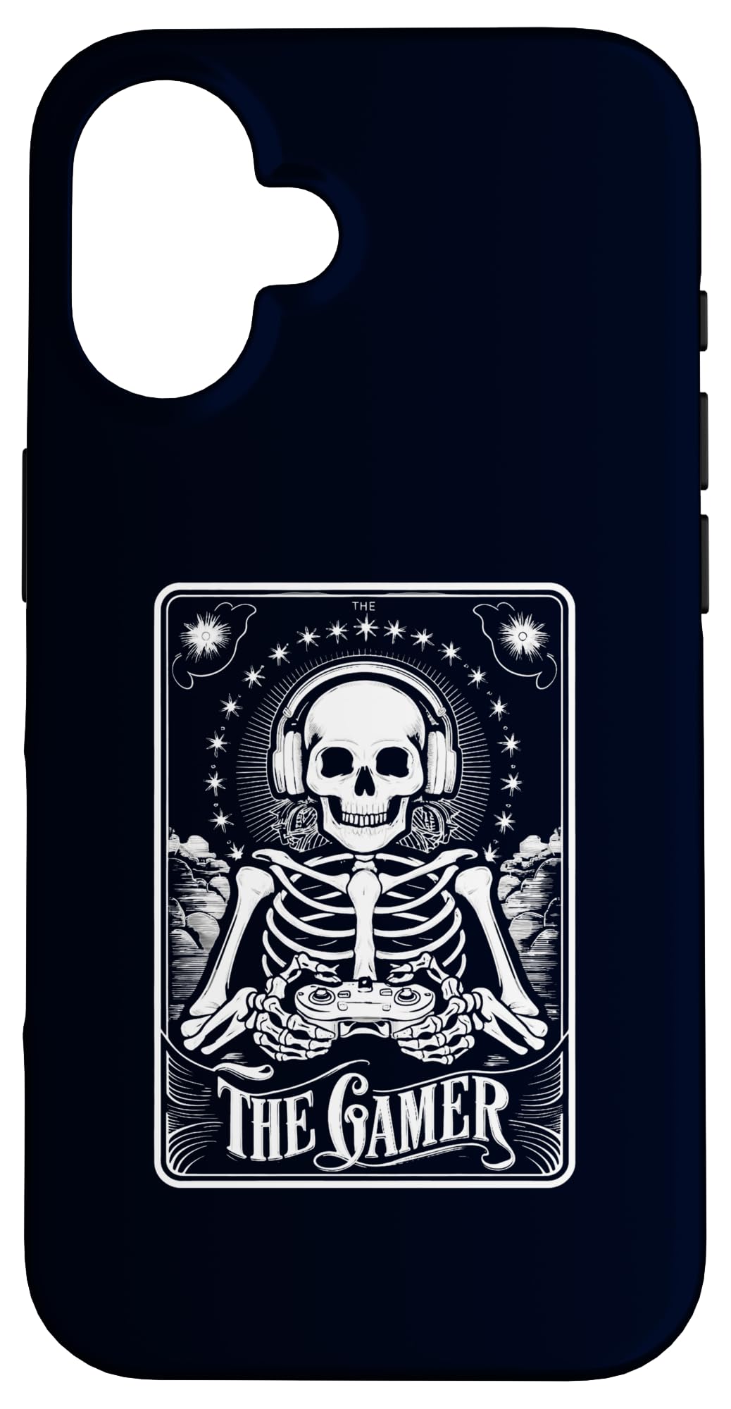 iPhone 16 Tarot Card Skeleton Gamer Funny Mystical Gaming Case