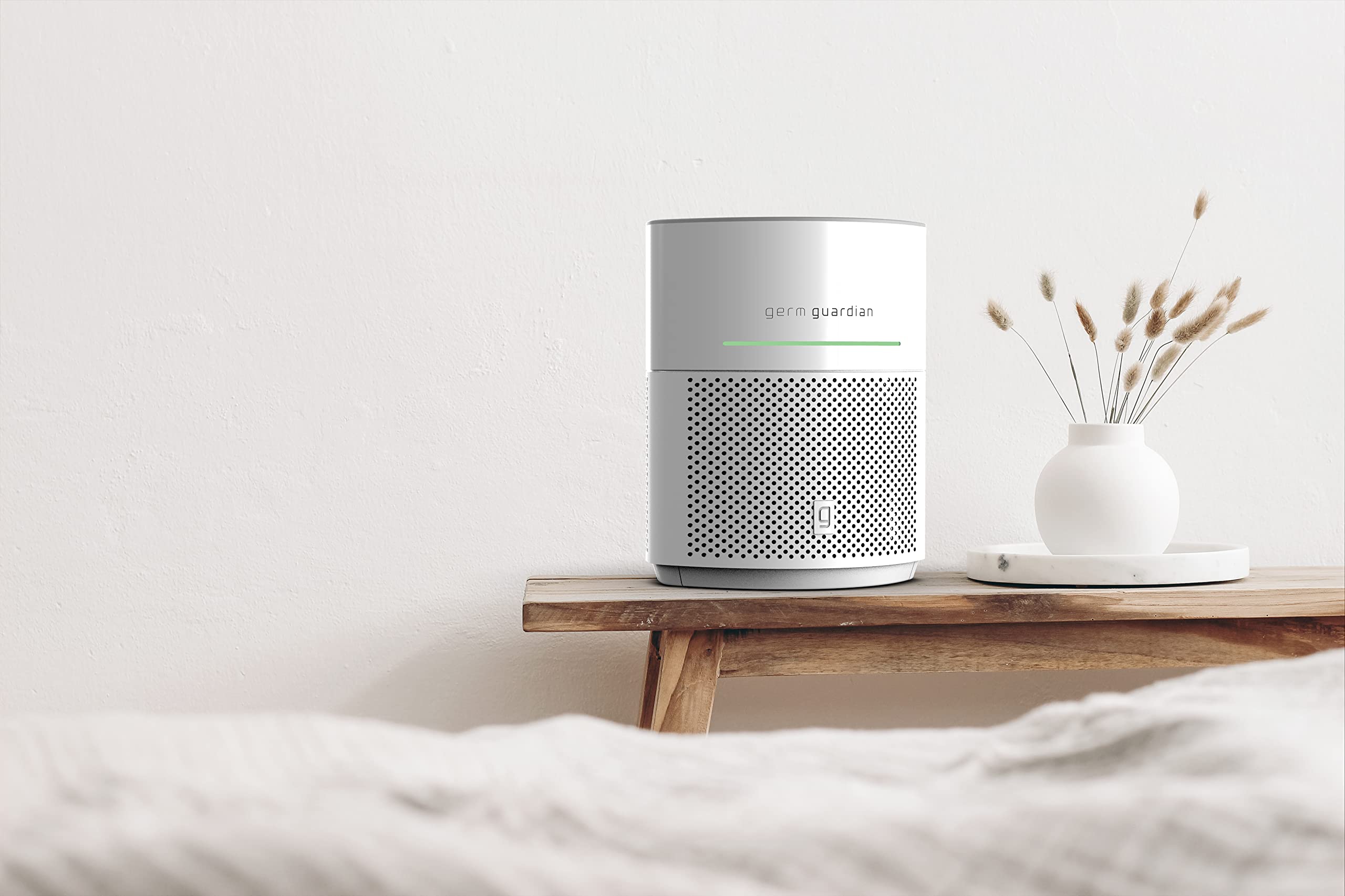 GermGuardian Airsafe+ HEPA Air Purifier for Home, Large Rooms Up To 1043 Sq. Ft. with HEPA Air Filter, UV-C Light & Air Quality Sensor, AC3000W, White