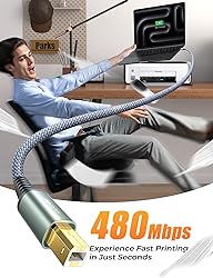 AINOPE Printer Cable USB A to USB B Priner Cable