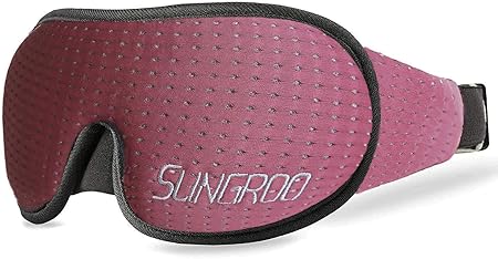 Amazon Sungroo安眠 アイマスク 遮光 睡眠 3d立体型 圧迫感なし 安眠マスク 調節可能 収納袋付 昼寝 眼精疲労 疲労回復 快眠 グッズ パープル Sungroo アイピロー アイマスク