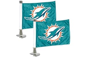 FANMATS NFL Unisex-Adult Ambassador Car Flags - 2 Pack Mini Auto Flags, 4in X 6in