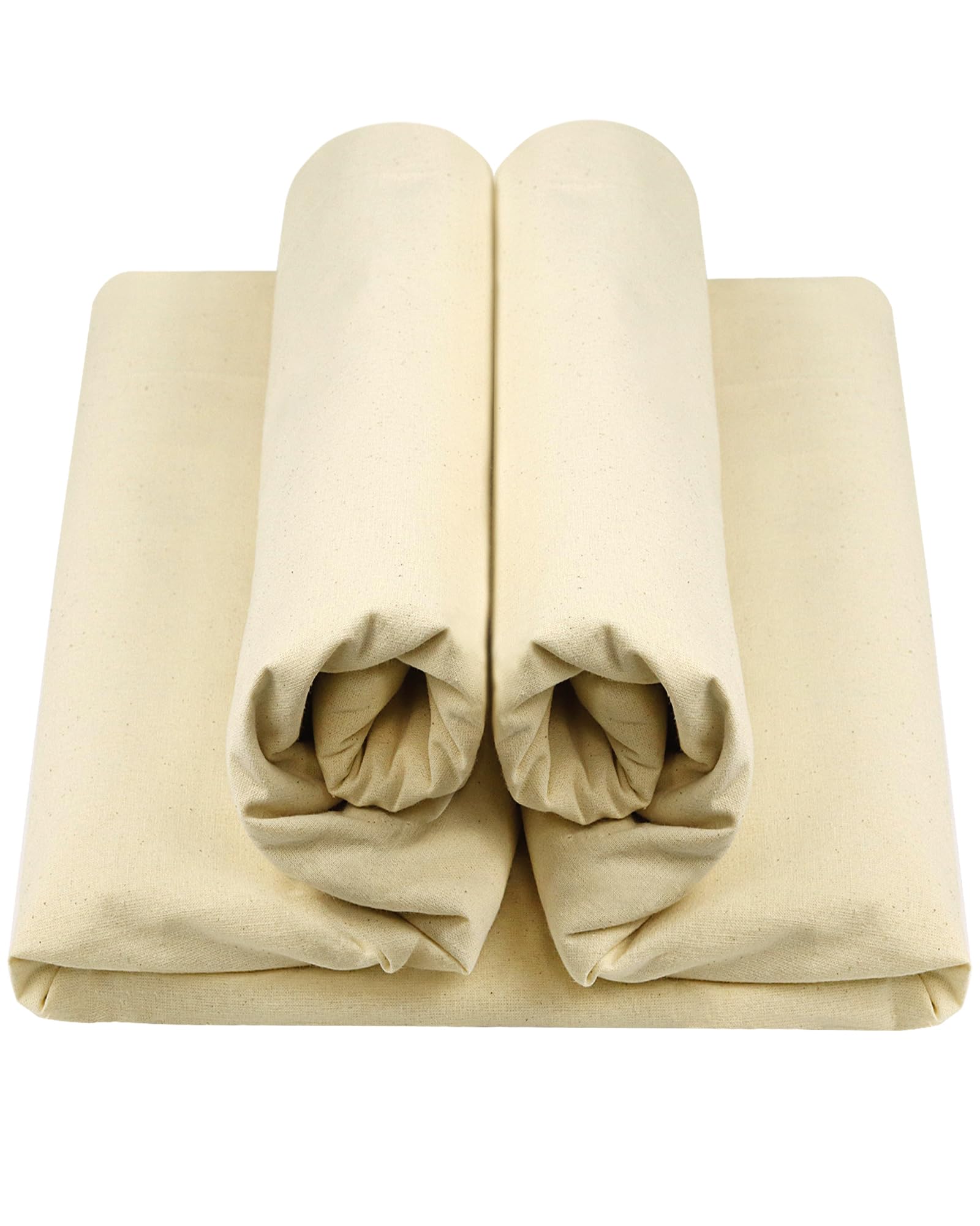 Photo 1 of HOTGODEN Medium Weight 100% Cotton Muslin Fabric: 63 inch x 5 Yards Unbleached Muslin Linen Fabric Material for Sewing Material Apparel Cloth