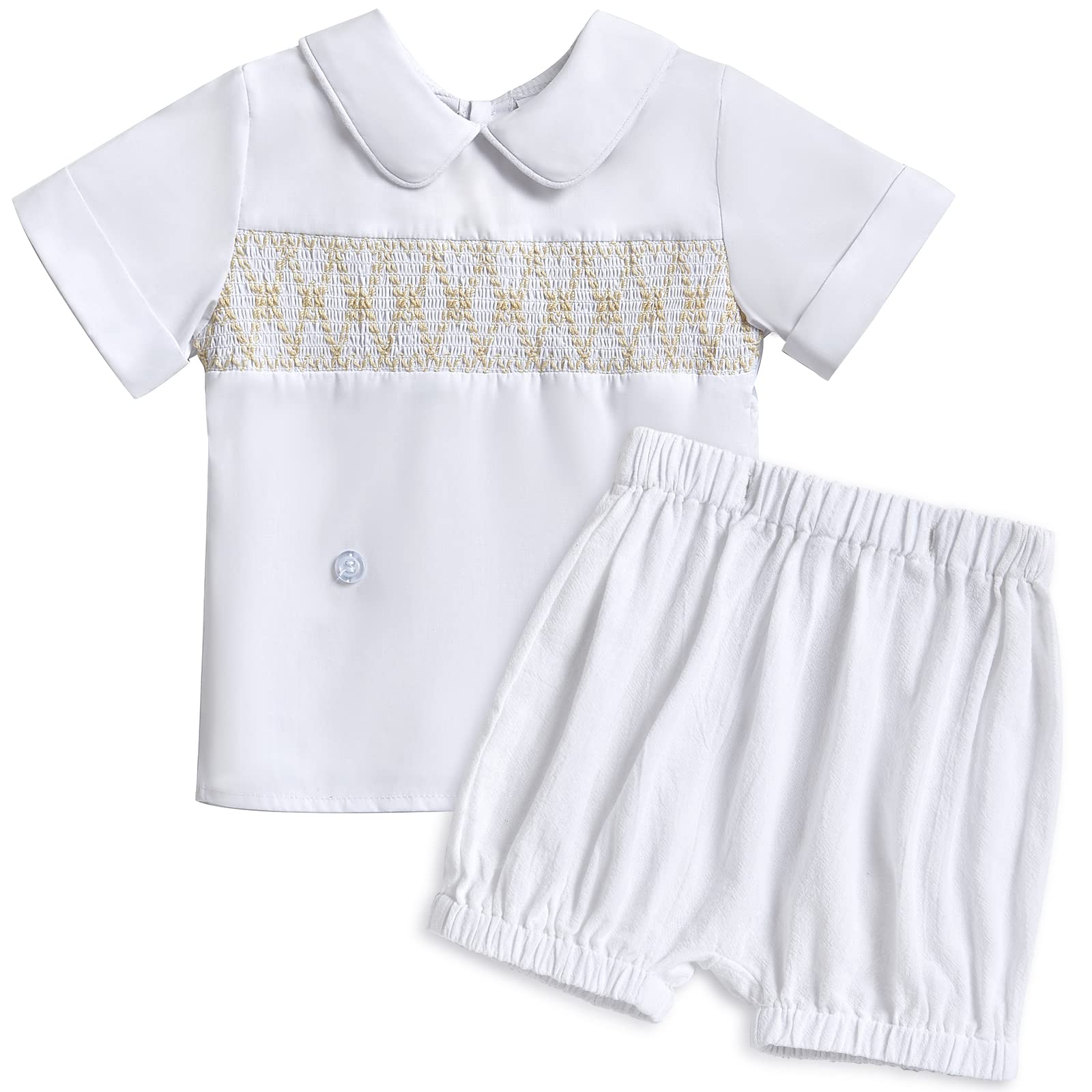 *RED STAIN ON COLLAR* Booulfi Baptism Christening Outfits for Boys ...