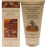 L’Erbolario Vanilla and Ginger Perfumed Body Cream - Moisturizing Cream for Dry Skin - Ginger and Vanilla Extracts - Hydrating Jojoba Oil - 5.07 oz
