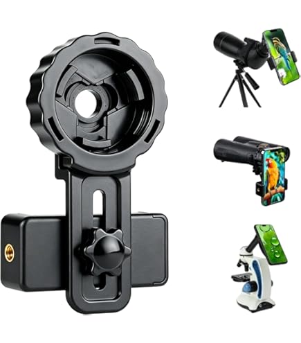 Gosky Universele mobiele telefoonhouder, compatibel met verrekijkers, monoculaire scopen, telescopen en microscopen, geschikt voor bijna alle smartphones